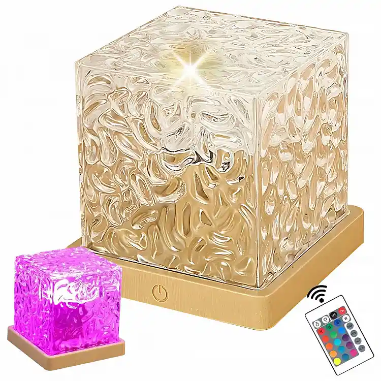 Verk Group  Διακοσμητικό Φωτιστικό Κύβος RGB με USB και Τηλεχειριστήριο 5907451373392
