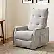 HOMCOM Πολυθρόνα Relax με Μασάζ και Ανάκλιση, με Τηλεχειριστήριο και Υποπόδιο, 71x93x99 εκ., Γκρι Ανοιχτό, Σενίλ 700-205V90LG