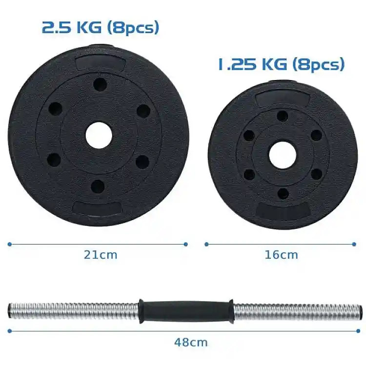 Σετ Ρυθμιζόμενοι Αλτήρες 30 Kg 2 τμχ Costway SP38532