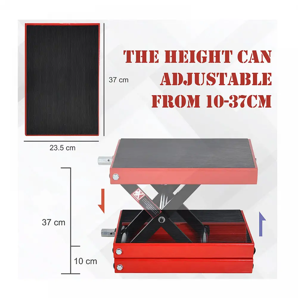 Πτυσσόμενο Σταντ Μοτοσικλέτας με Ρυθμιζόμενο Ύψος 41.5 x 23.5 x 10-37 cm DURHAND C30-012