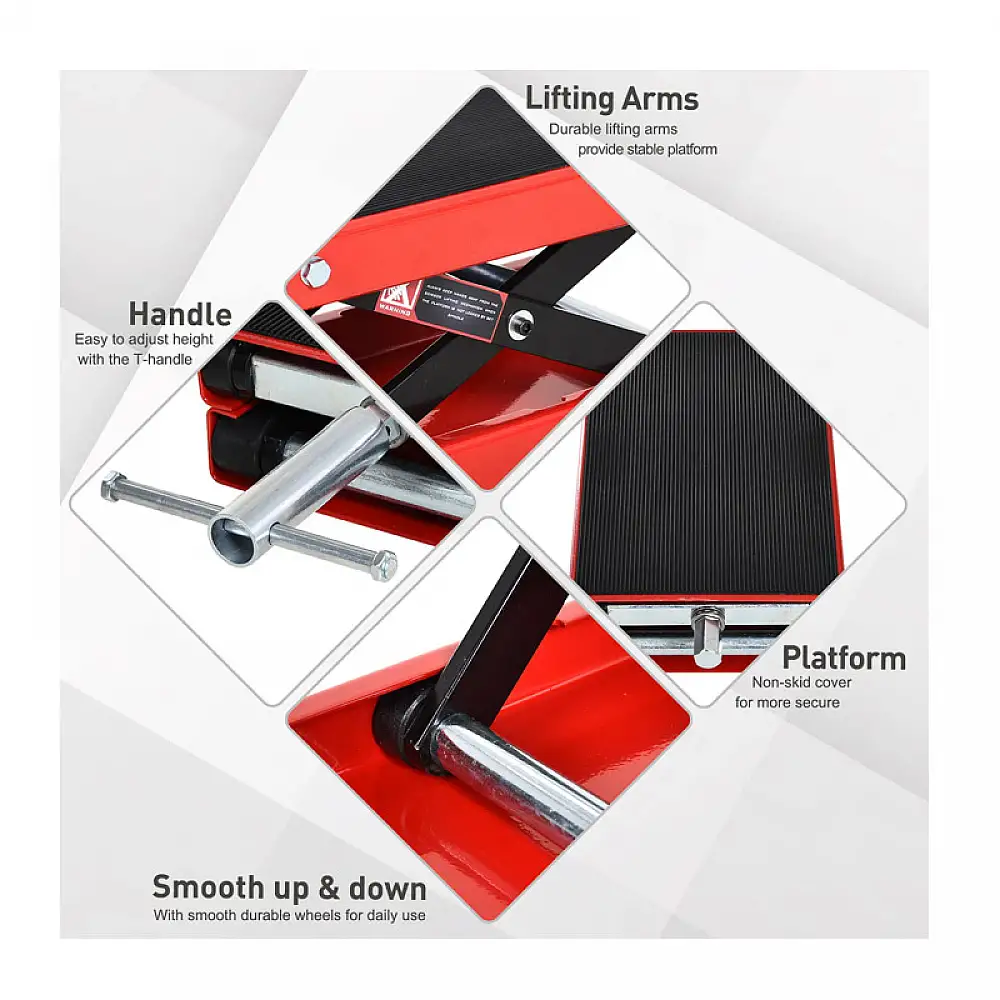 Πτυσσόμενο Σταντ Μοτοσικλέτας με Ρυθμιζόμενο Ύψος 41.5 x 23.5 x 10-37 cm DURHAND C30-012