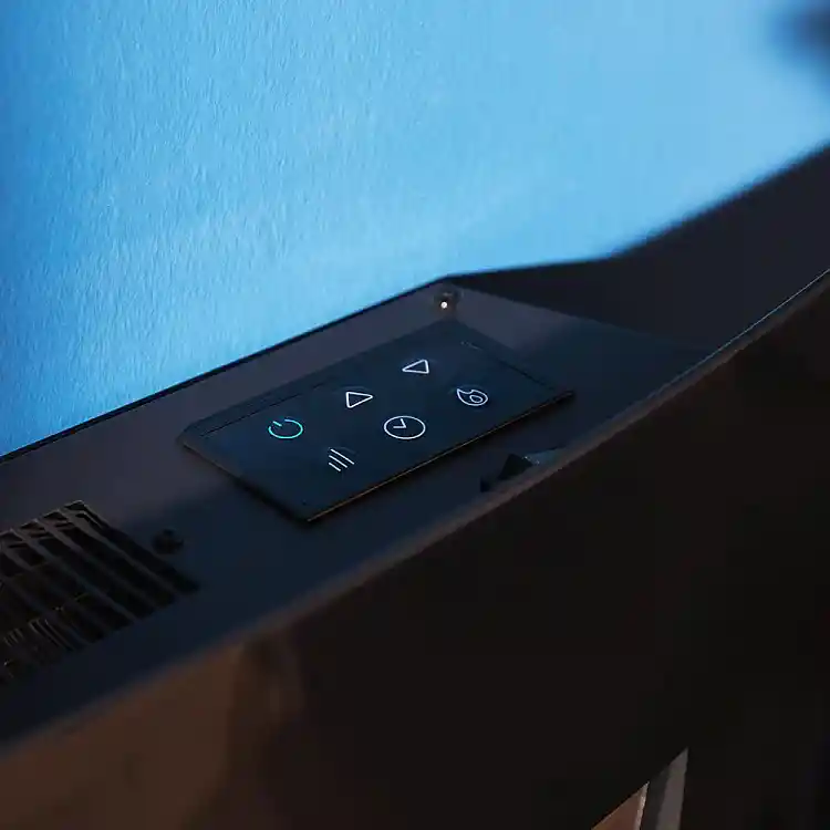 CECOTEC Ηλεκτρικό Διακοσμητικό Τζάκι ReadyWarm 3560 Curved Flames Connected 35" 2000W με Wi‑Fi, Τηλεχειριστήριο και Καμπύλο Κρύσταλλο Τεμπερλένιο CEC-117776