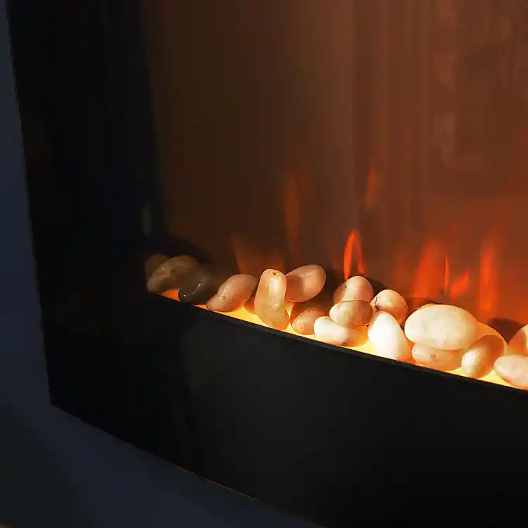 CECOTEC Ηλεκτρικό Διακοσμητικό Τζάκι ReadyWarm 3560 Curved Flames Connected 35" 2000W με Wi‑Fi, Τηλεχειριστήριο και Καμπύλο Κρύσταλλο Τεμπερλένιο CEC-117776