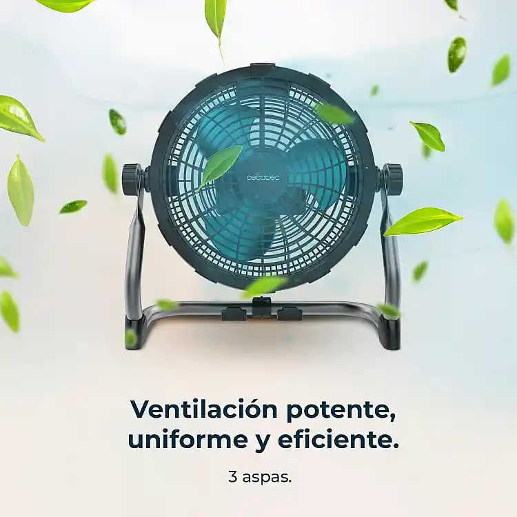 Cecotec Βιομηχανικός Ανεμιστήρας Δαπέδου Μπαταρίας ProIndustry Portable 10" 9 Ταχυτήτων 12000mAh Ασημί CEC-106722
