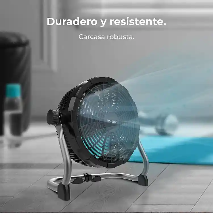 Cecotec Βιομηχανικός Ανεμιστήρας Δαπέδου Μπαταρίας ProIndustry Portable 10" 9 Ταχυτήτων 12000mAh Ασημί CEC-106722