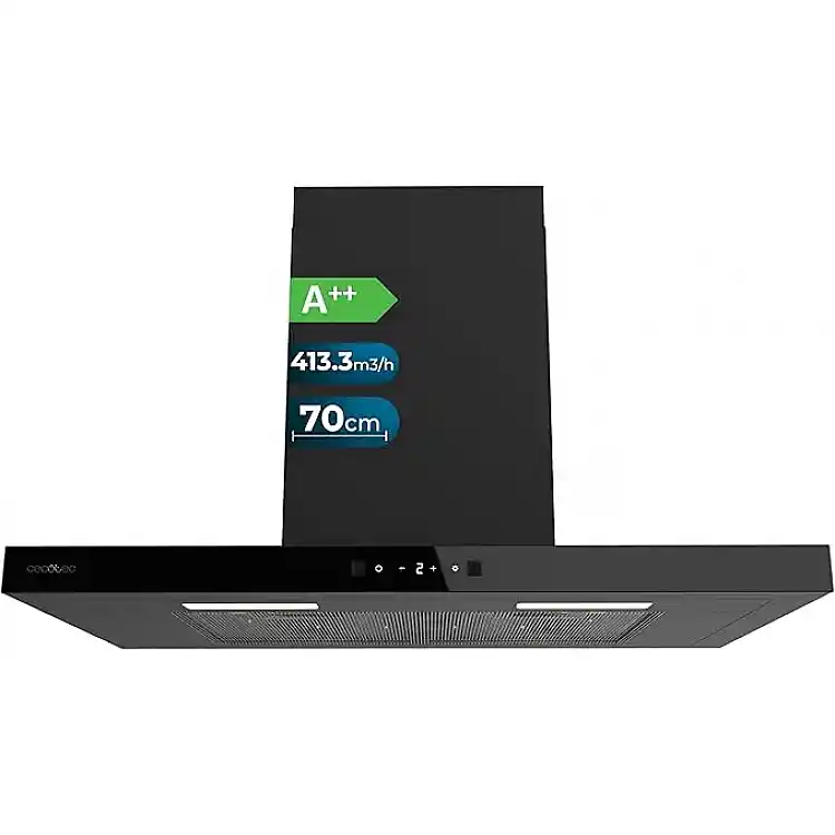 Cecotec Απορροφητήρας Καμινάδα Bolero Flux TT 704400 70cm 413,3m³/h A++ Μαύρος CEC-110301