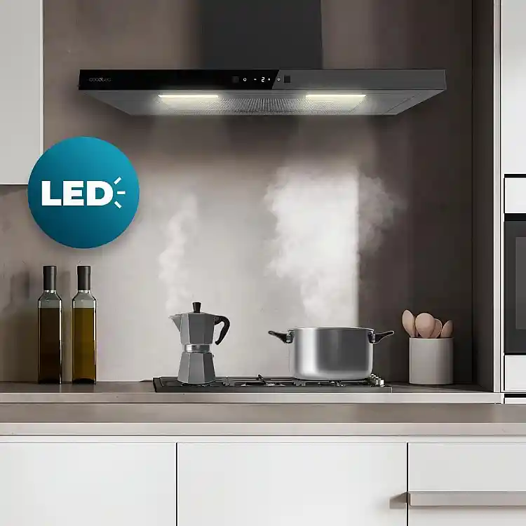 Cecotec Απορροφητήρας Καμινάδα Bolero Flux TT 704400 70cm 413,3m³/h A++ Μαύρος CEC-110301