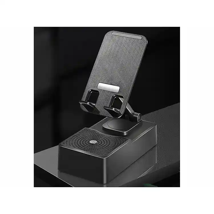 Verk Group Βάση Κινητού/Tablet για Γραφείο με Bluetooth Ηχείο 5W, Μαύρη 5907451373187