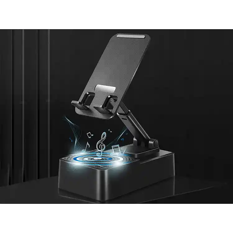 Verk Group Βάση Κινητού/Tablet για Γραφείο με Bluetooth Ηχείο 5W, Μαύρη 5907451373187