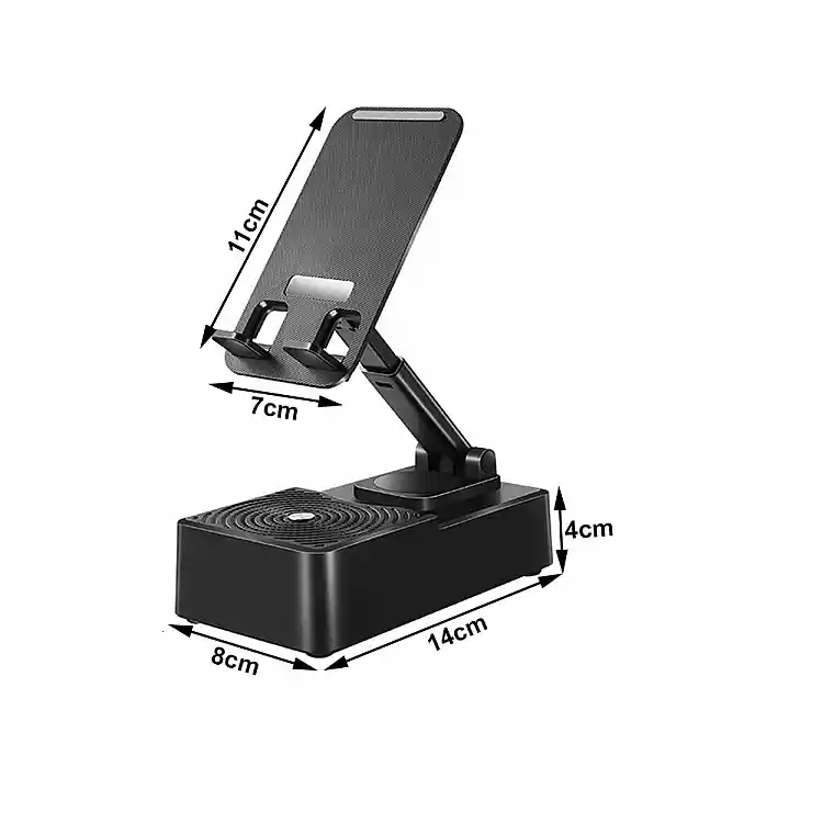 Verk Group Βάση Κινητού/Tablet για Γραφείο με Bluetooth Ηχείο 5W, Μαύρη 5907451373187