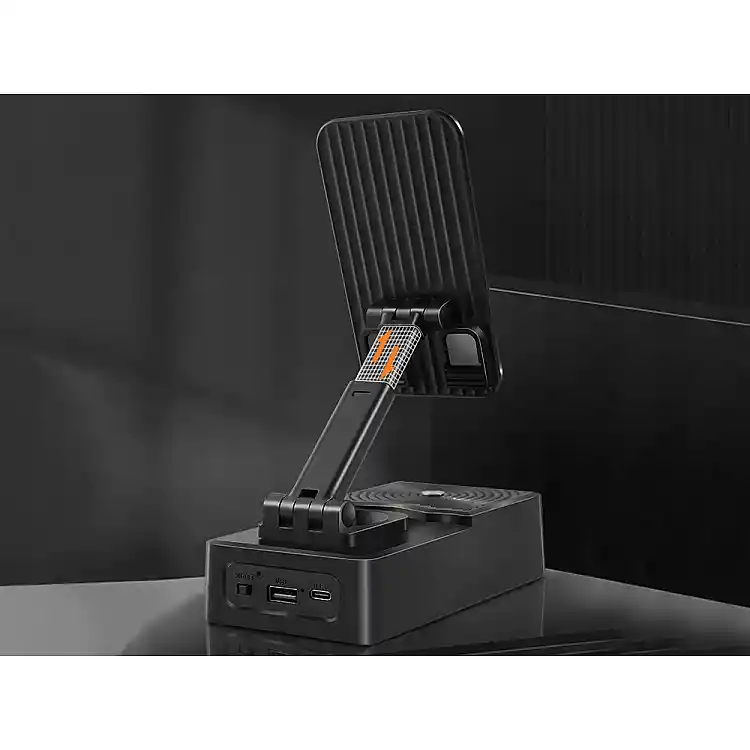 Verk Group Βάση Κινητού/Tablet για Γραφείο με Bluetooth Ηχείο 5W, Μαύρη 5907451373187