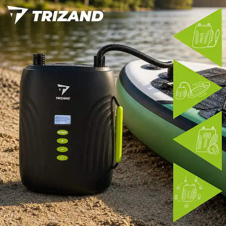 TRIZAND Ηλεκτρική Αντλία SUP 12V με 6 Μύτες για Σανίδες SUP, Καγιάκ και Φουσκωτά 25262