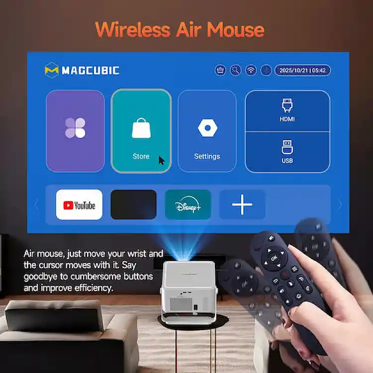 MAGCUBIC Mini Projector LCD Full HD 1080p 1100 ANSI με Android 14,9 HY450MAX