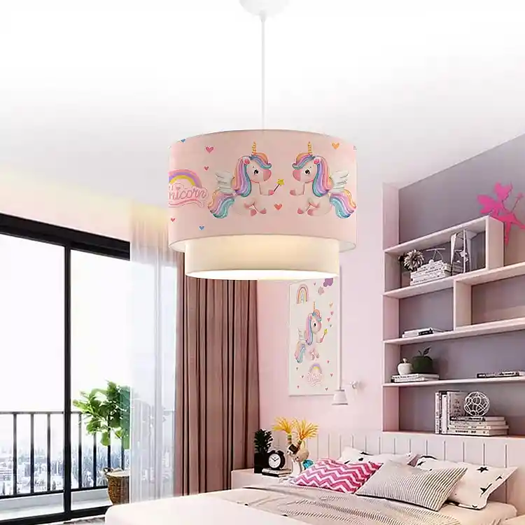 Φωτιστικό Οροφής Πολυέλαιος με Fabric Cap, Ντουί E27, Φ30 x Υ70 cm 780SGN4669
