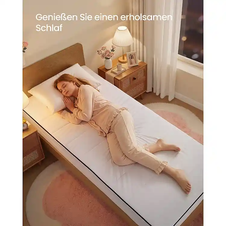 VASAGLE Στρώμα Μονό Gel Memory Foam 90 x 200 εκ., H3, 7 Ζωνών Στήριξης, 16 εκ. RMZ112W101