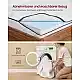 VASAGLE Στρώμα Διπλό 140x200 εκ. Gel Memory Foam, Μέτρια Σκληρότητα H3, 7 Ζωνών, με Αφαιρούμενο Πλενόμενο Κάλυμμα, 16 εκ., Λευκό 200x140x16cm RMZ114W101