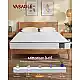 VASAGLE Στρώμα Διπλό 140x200 εκ. Gel Memory Foam, Μέτρια Σκληρότητα H3, 7 Ζωνών, με Αφαιρούμενο Πλενόμενο Κάλυμμα, 16 εκ., Λευκό 200x140x16cm RMZ114W101