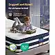 VASAGLE Στρώμα Gel Memory Foam με Pocket Springs 90 x 200 x 25 cm, Μέτρια Σκληρότητα (H3), 7 Ζωνών, Μπλε RMZ232Q101