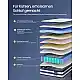 VASAGLE Στρώμα Gel Memory Foam με Pocket Springs 90 x 200 x 25 cm, Μέτρια Σκληρότητα (H3), 7 Ζωνών, Μπλε RMZ232Q101