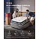 VASAGLE Στρώμα Gel Memory Foam με Pocket Springs 90 x 200 x 25 cm, Μέτρια Σκληρότητα (H3), 7 Ζωνών, Μπλε RMZ232Q101