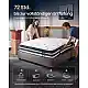 VASAGLE Στρώμα Pocket Spring με Gel Memory Foam 140 x 200 x 25 εκ. H3 7 Ζωνών Μπλε RMZ234Q101