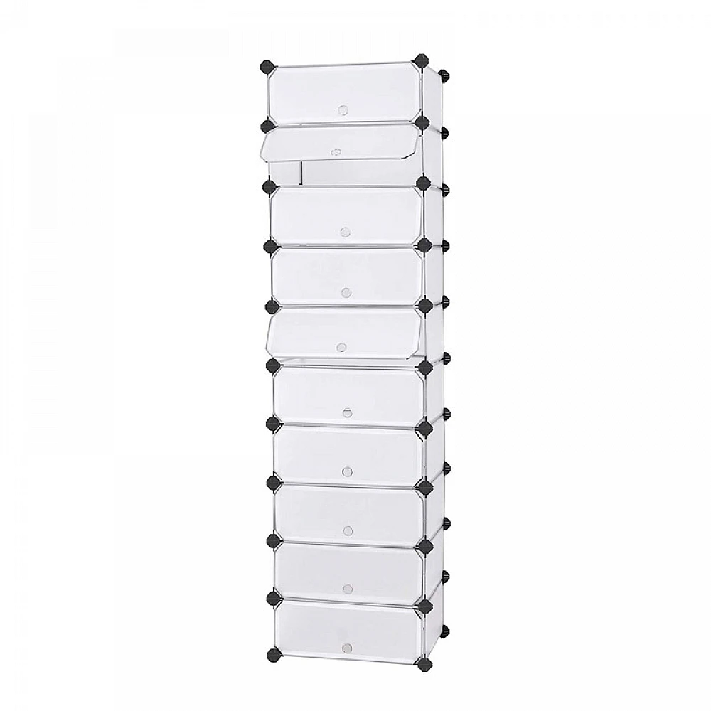 Stand Αποθήκευσης Παπουτσιών Χρώματος Λευκό Songmics LPC10W