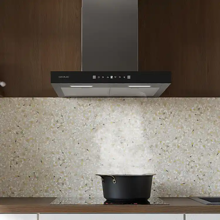 CECOTEC Γυάλινος Απορροφητήρας Τύπου T Flux TT 605500 60cm Μαύρος A++ CEC-02880