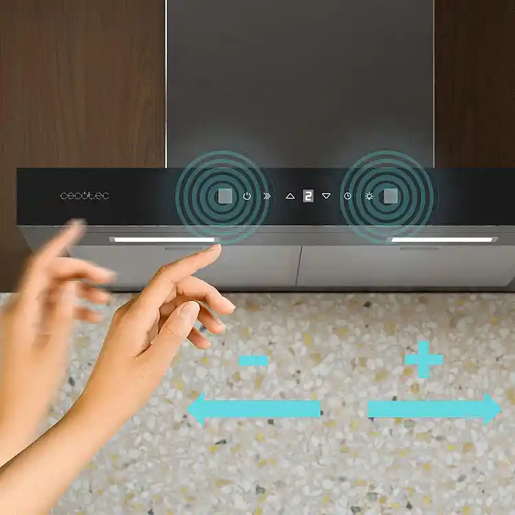CECOTEC Γυάλινος Απορροφητήρας Τύπου T Flux TT 605500 60cm Μαύρος A++ CEC-02880