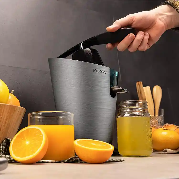 CECOTEC Ηλεκτρικός Αποχυμωτής με Βραχίονα EssentialVita PowerFresh 1000 Inox , 1000W, Ανοξείδωτο Σώμα & Φίλτρο, 2 Αποσπώμενοι Κώνοι CEC-03889