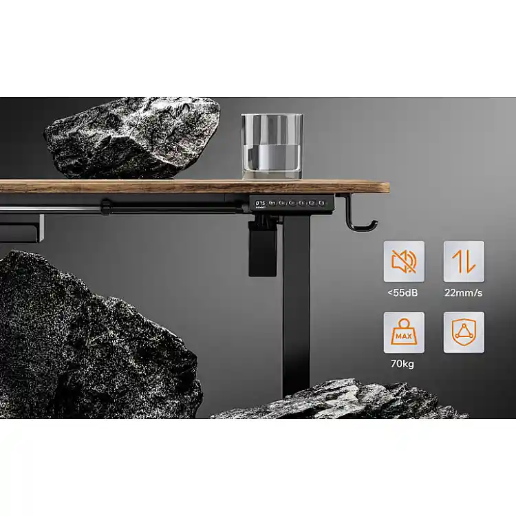 Sense7 NOJO Ηλεκτρικό Γραφείο με Ρυθμιζόμενο Ύψος 120x60cm Σκούρο Καφέ