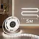 Verk Group Ταινία LED USB 5V 5m, ψυχρό λευκό φως, με διακόπτη, αυτοκόλλητη, διακοσμητική 5907451392027