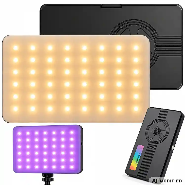 Verk Group Φορητό Φωτιστικό LED RGB-W Τσέπης για Φωτογραφία, 138 LED, 2700-6500K, με Μπαταρία 800mAh και Βάση Hot Shoe/1/4" 5907451392294