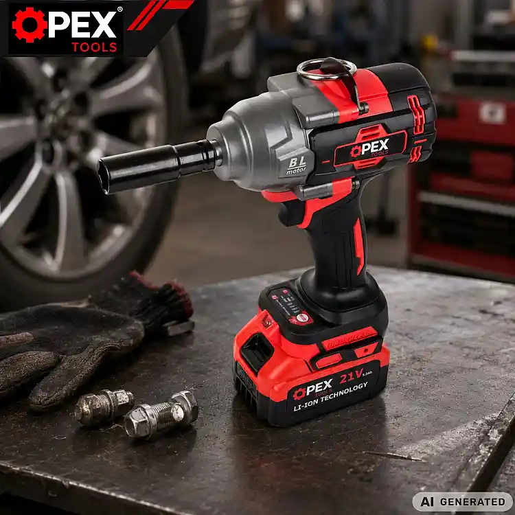 Verk Group OPEX TOOLS Παλμικό Κλειδί Μπαταρίας 21V Brushless 1000Nm με 2 Μπαταρίες 3Ah, Καρυδάκια, LED & Βαλίτσα (OPX28039) 5907451391945