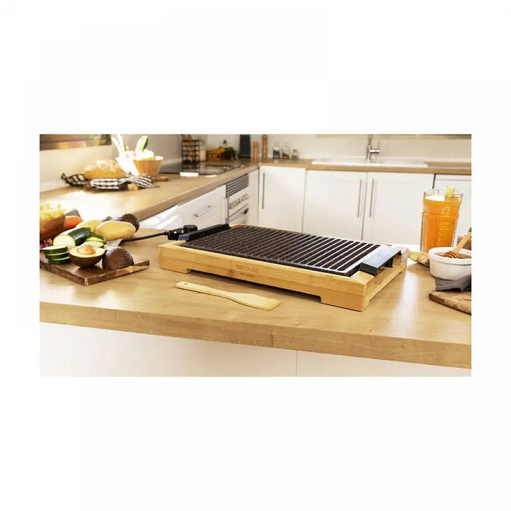 Ηλεκτρική Ψηστιέρα - Γκριλιέρα 2000 W Tasty & Grill 2000 Bamboo LineStone Cecotec CEC-03092
