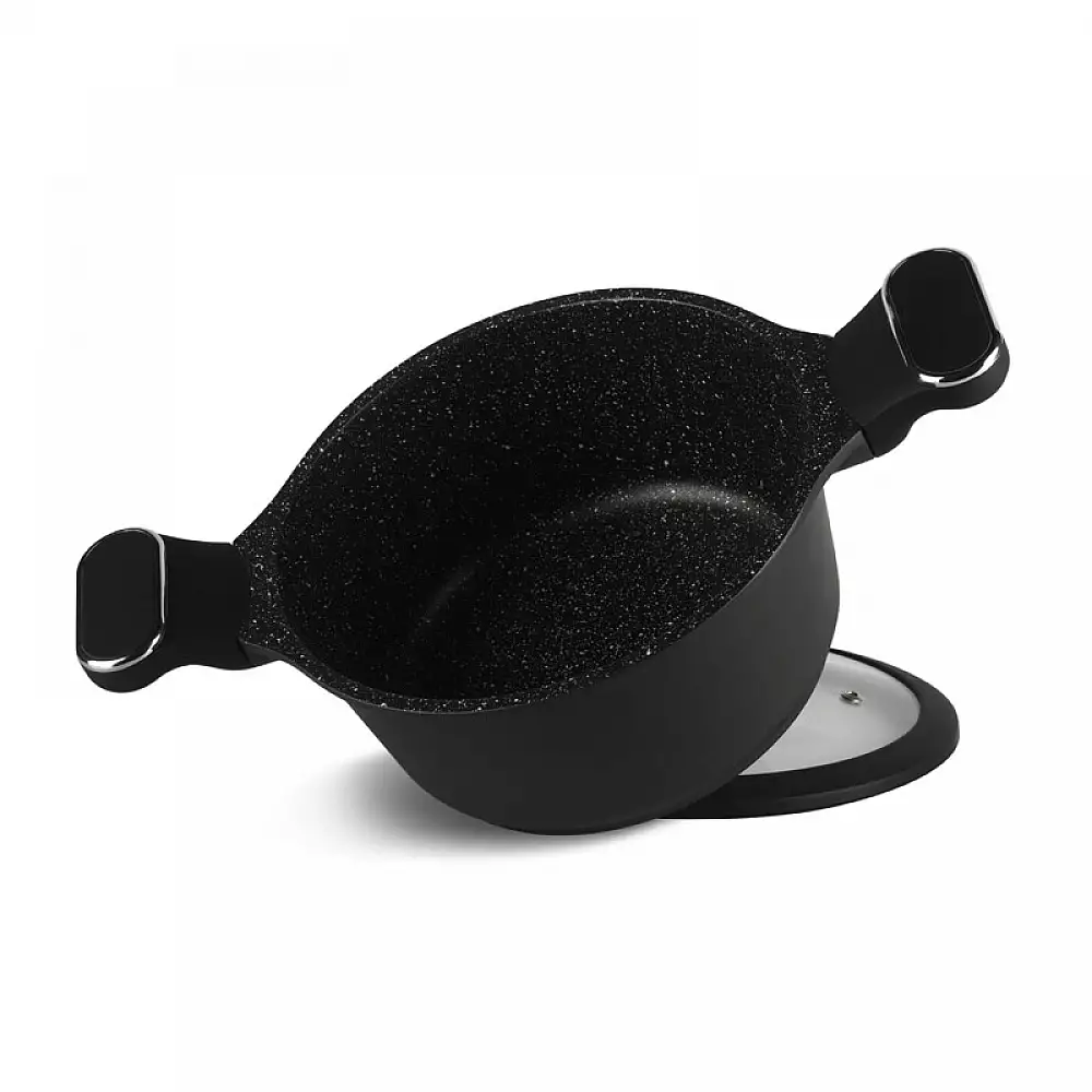 Σετ Μαγειρικών Σκευών με Αντικολλητική Κεραμική Μαρμάρινη Επίστρωση και Γυάλινα Καπάκια 10 τμχ Edenberg EB-5631