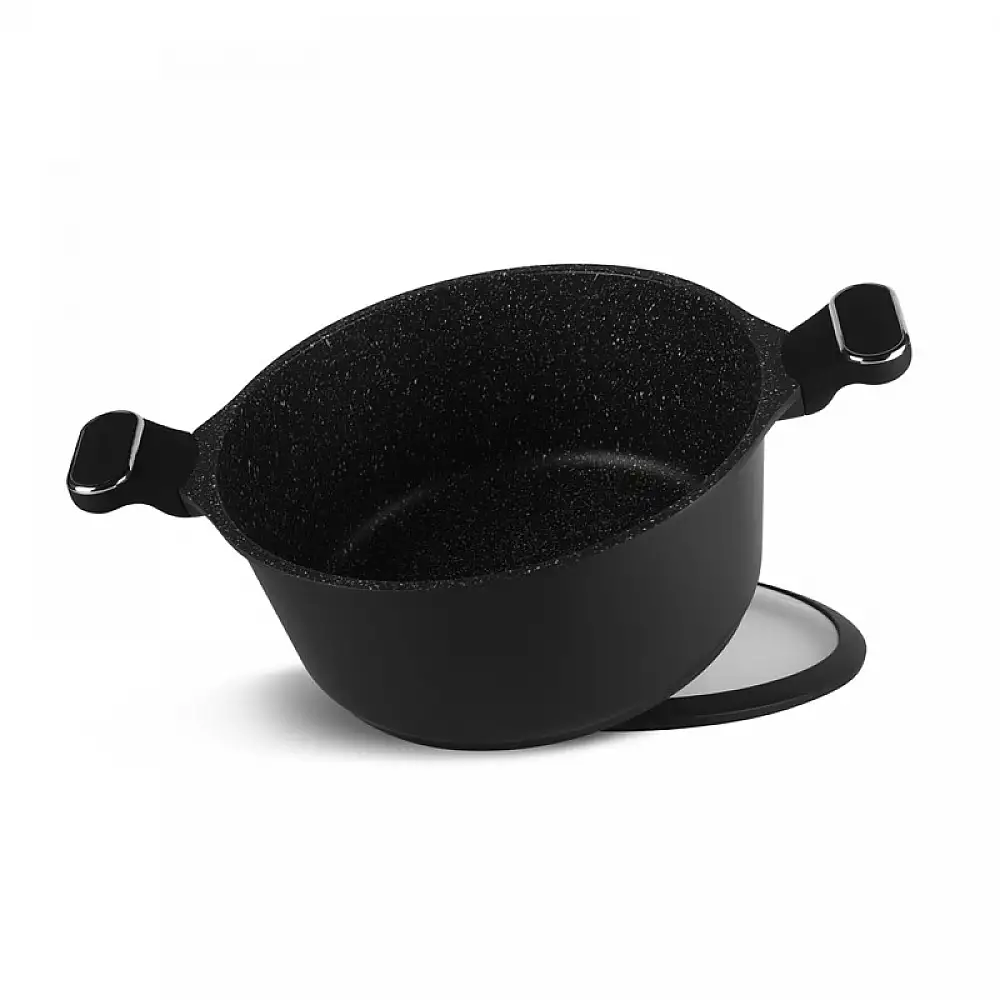 Σετ Μαγειρικών Σκευών με Αντικολλητική Κεραμική Μαρμάρινη Επίστρωση και Γυάλινα Καπάκια 10 τμχ Edenberg EB-5631