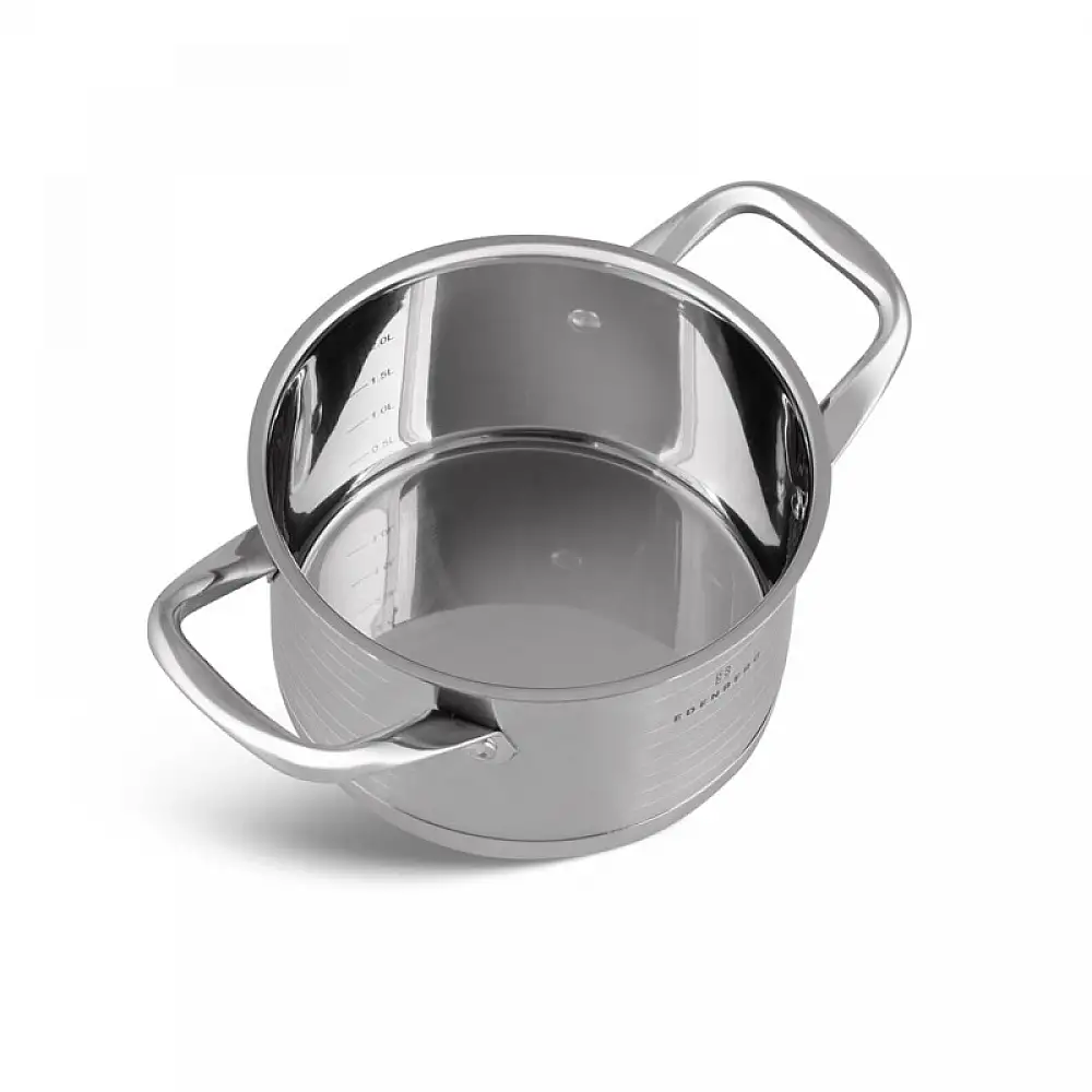 Σετ Μαγειρικών Σκευών από Ανοξείδωτο Ατσάλι 18/10 με Γυάλινα Καπάκια 12 τμχ Edenberg EB-7701