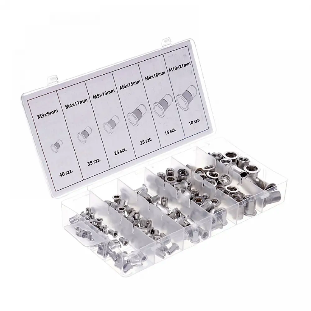 Σετ Πριτσίνια Αλουμινίου με Σπείρωμα M3 - M10 σε Κασετίνα 150 τμχ TAGRED TA4095