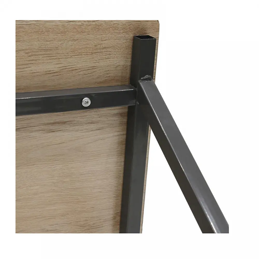 Μεταλλικό Γραφείο με Ξύλινη Επιφάνεια 90 x 50 x 84 cm Χρώματος Μαύρο Home Deco Factory HD6425