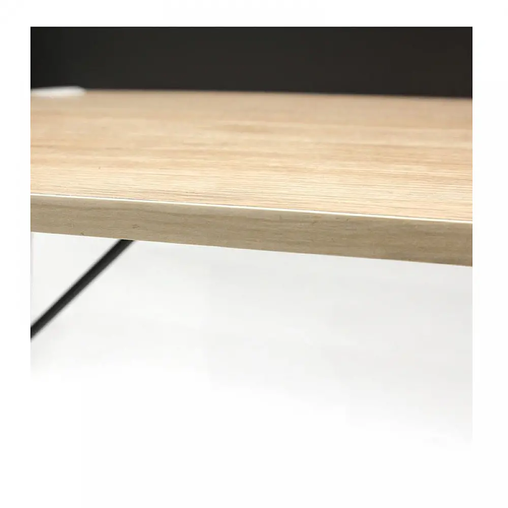 Μεταλλικό Γραφείο με Ξύλινη Επιφάνεια 90 x 50 x 84 cm Χρώματος Μαύρο Home Deco Factory HD6425