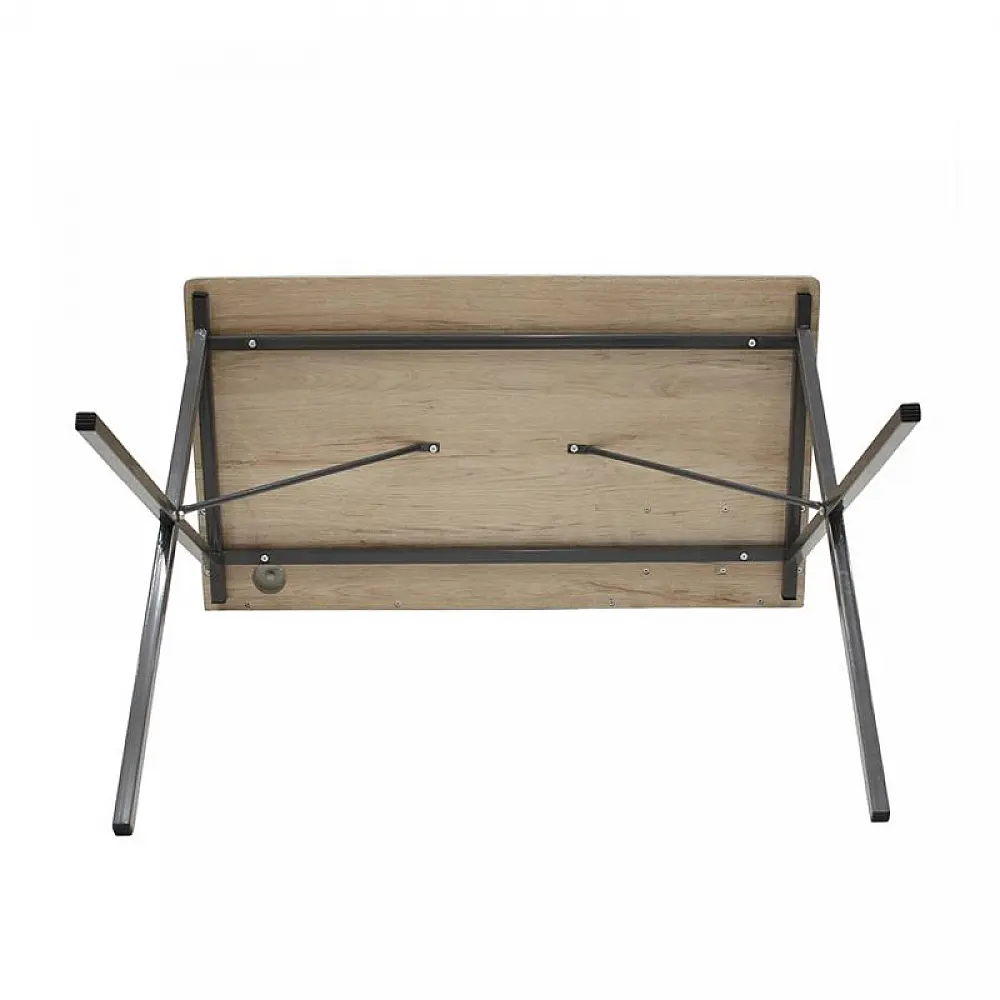 Μεταλλικό Γραφείο με Ξύλινη Επιφάνεια 90 x 50 x 84 cm Χρώματος Μαύρο Home Deco Factory HD6425