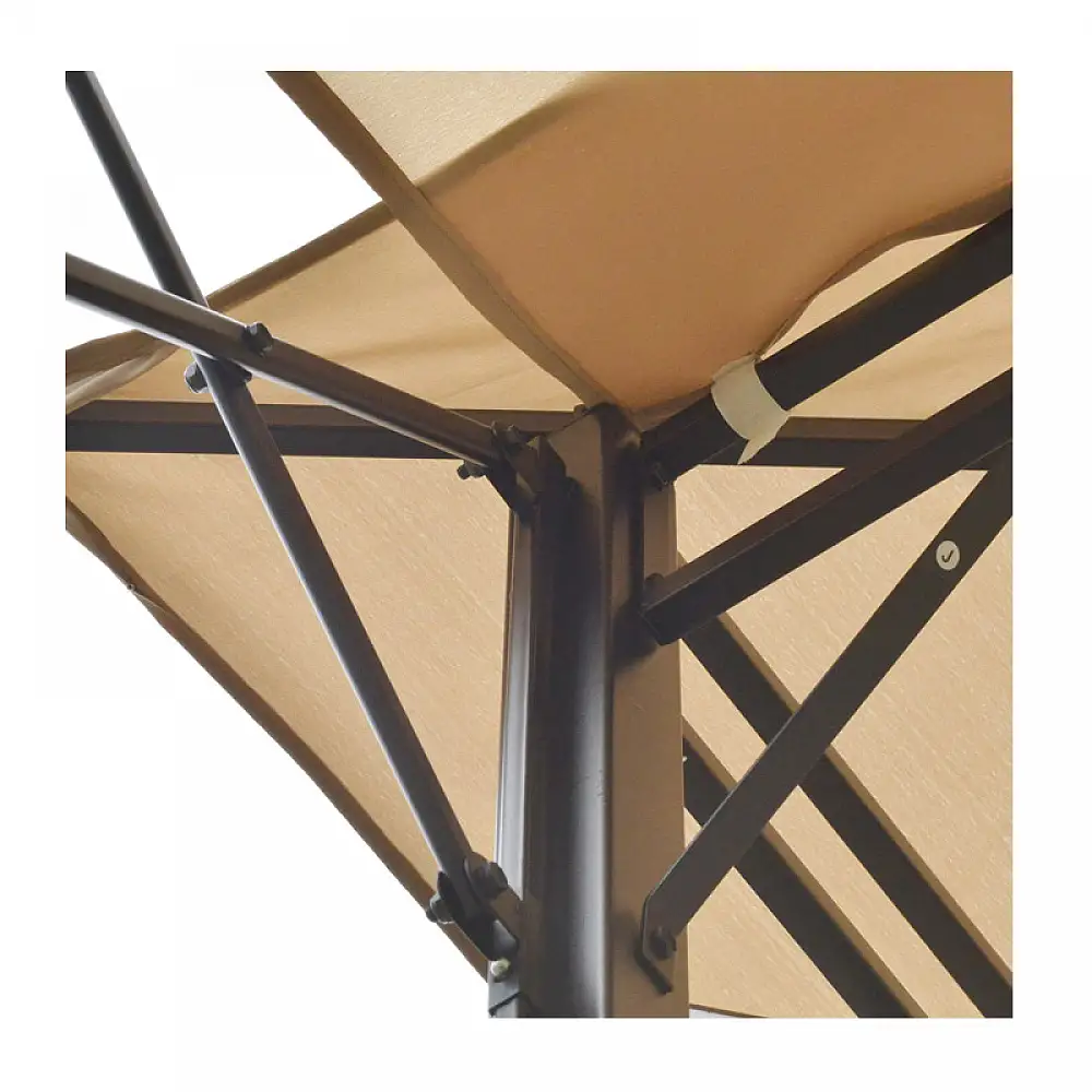 Κιόσκι Κήπου με Ατσάλινο Σκελετό και Πτυσσόμενο Σκίαστρο 325 x 325 x 270 Outsunny 84C-194