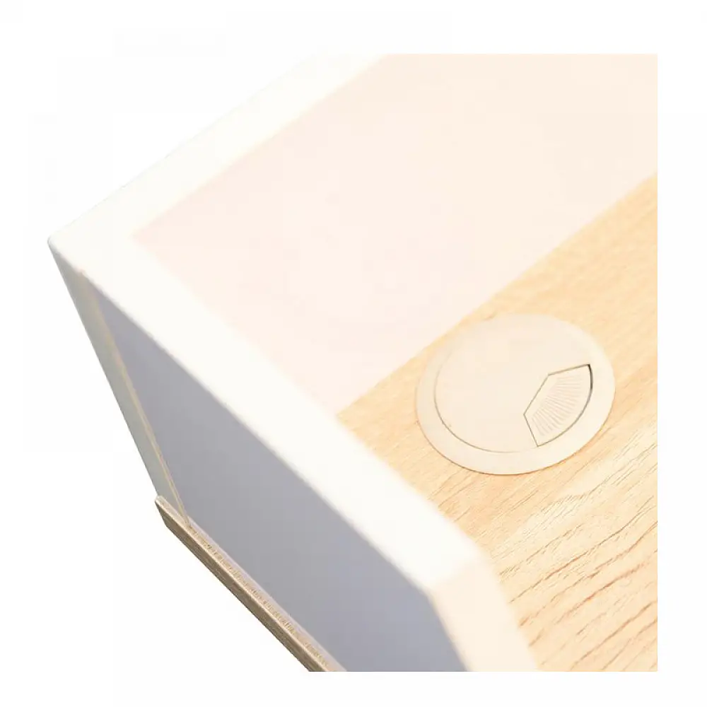 Μεταλλικό Γραφείο με Ξύλινη Επιφάνεια 90 x 50 x 84 cm Χρώματος Λευκό Home Deco Factory HD6423