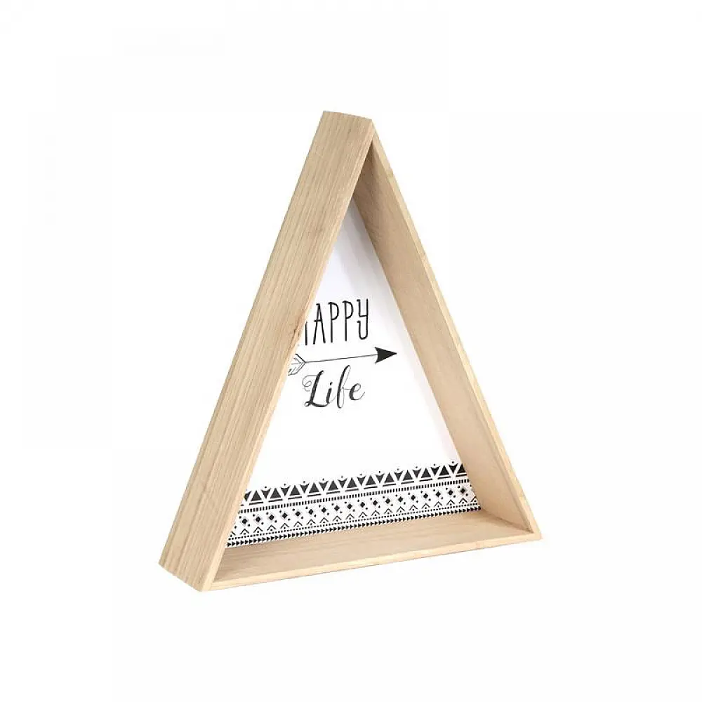 Σετ Ξύλινα Τρίγωνα Διακοσμητικά 44 x 38 x 11 cm 2 τμχ Home Deco Factory HD4556