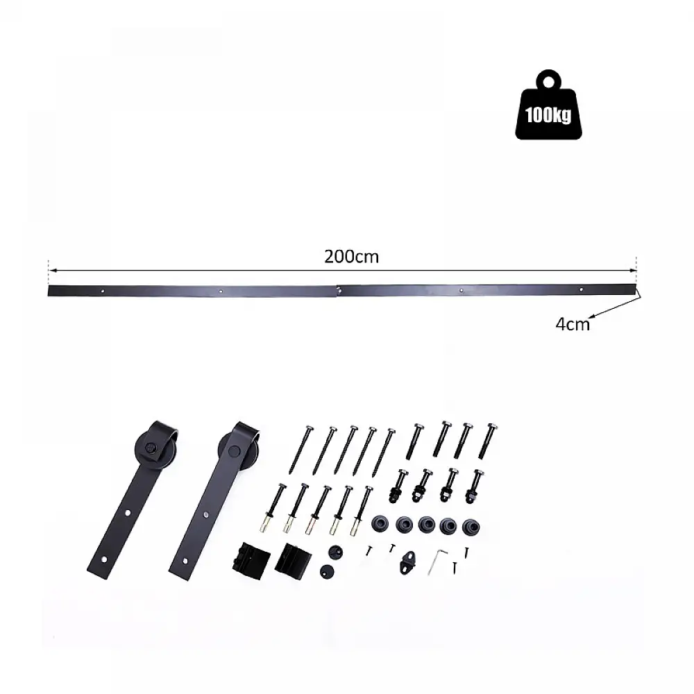 Σετ Μηχανισμού για Συρόμενες Ξύλινες Πόρτες 2 m HOMCOM B81-017