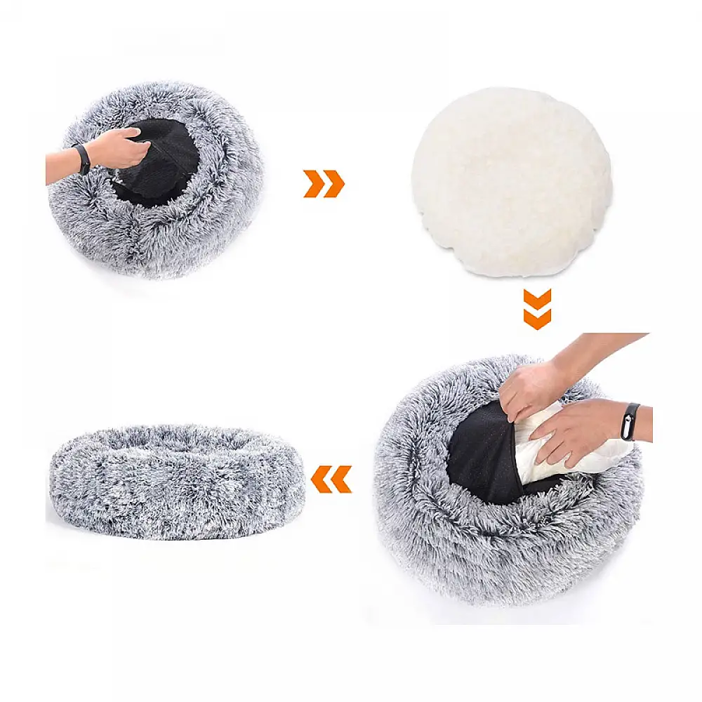 Μαξιλάρι - Κρεβάτι Κατοικίδιου 70 x 20 cm Χρώματος Γκρι Feandrea PGW039G01