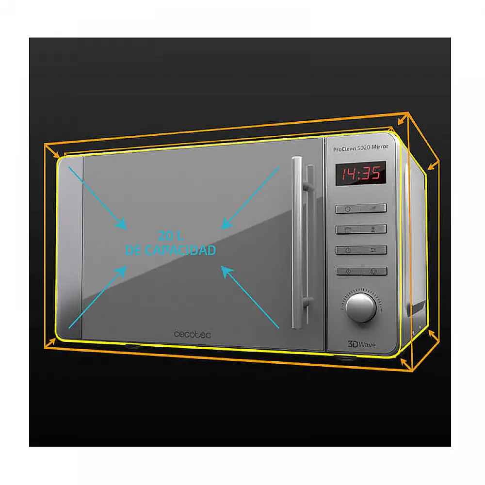 Φούρνος Μικροκυμάτων 20 Lt 700 W Cecotec ProClean 5020 Mirror CEC-01532