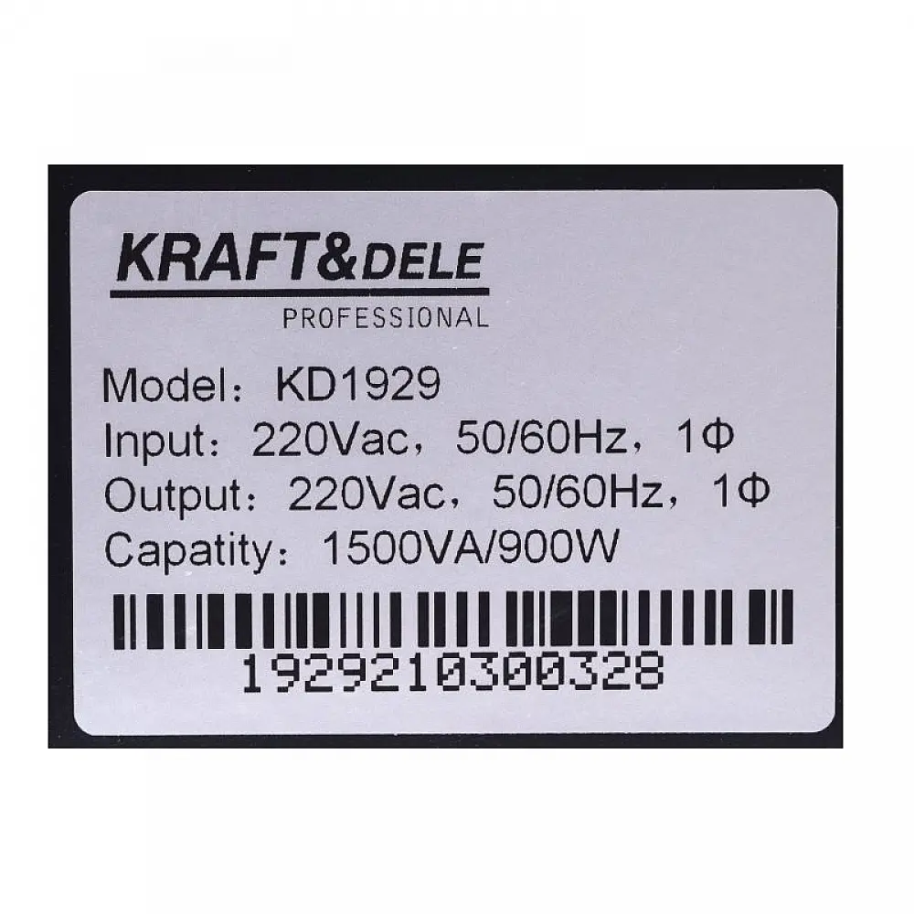 UPS με LCD Οθόνη 1500 VA 900 W Kraft&Dele KD-1929
