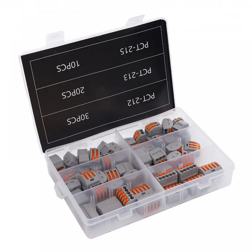 Σετ Κλέμμες Καλωδίων με Κλιπς 60 τμχ Kraft&Dele KD-10496