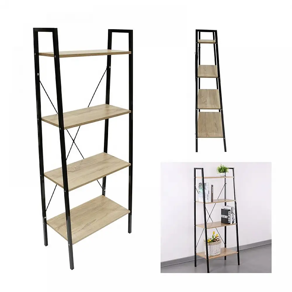 Μεταλλική Βιβλιοθήκη με 4 Ράφια 60 x 32.5 x 148 cm Home Deco Factory HD6429